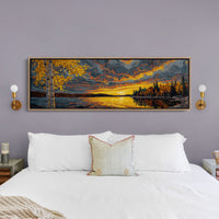 Sunset Across the Autumn Lake