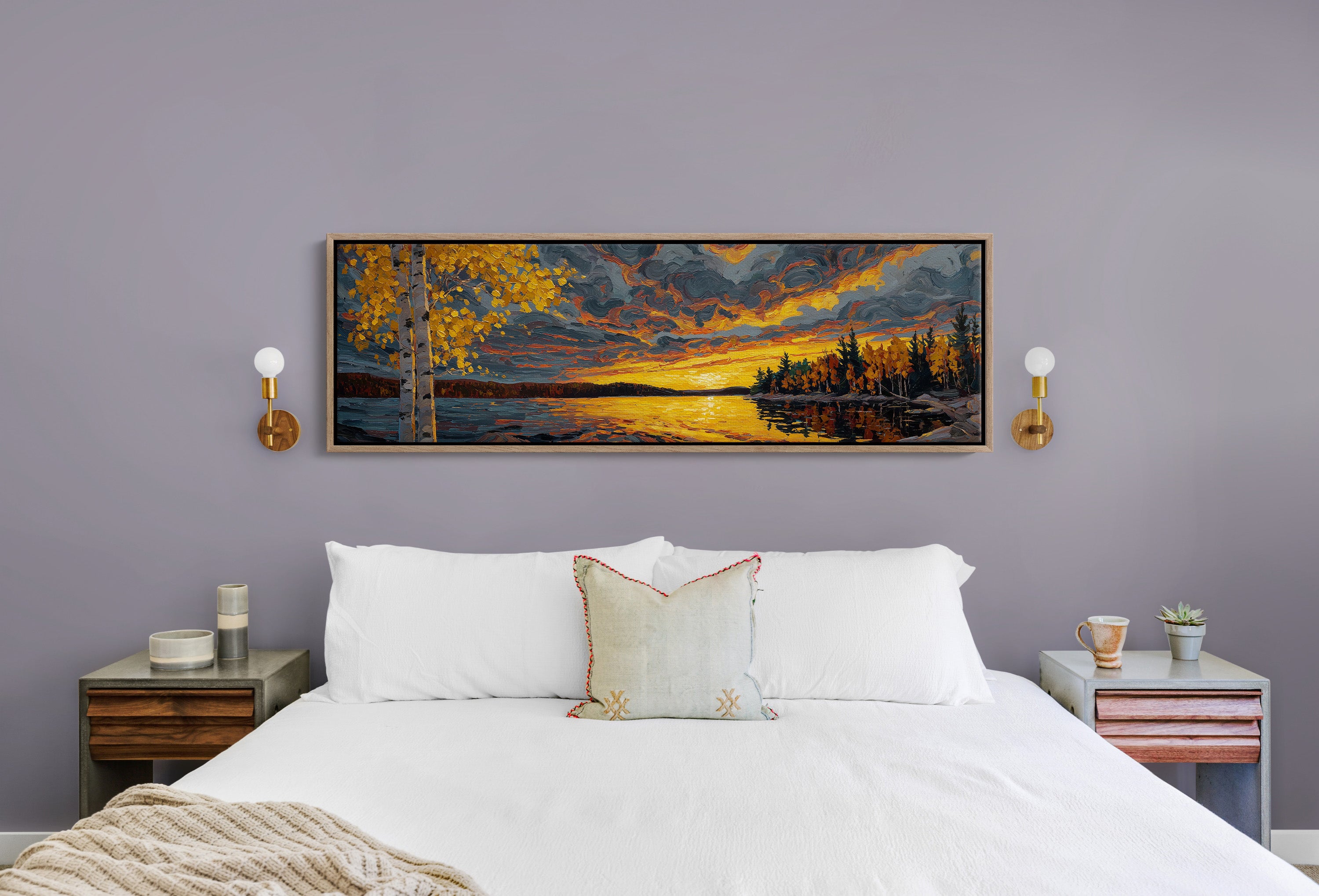 Sunset Across the Autumn Lake