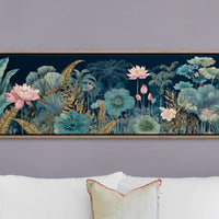 Lotus Garden Under Midnight Blue