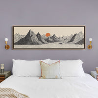 Sun Rises Over Carved Peaks