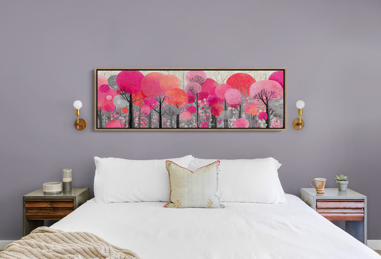 Blossoms in a Crimson Forest