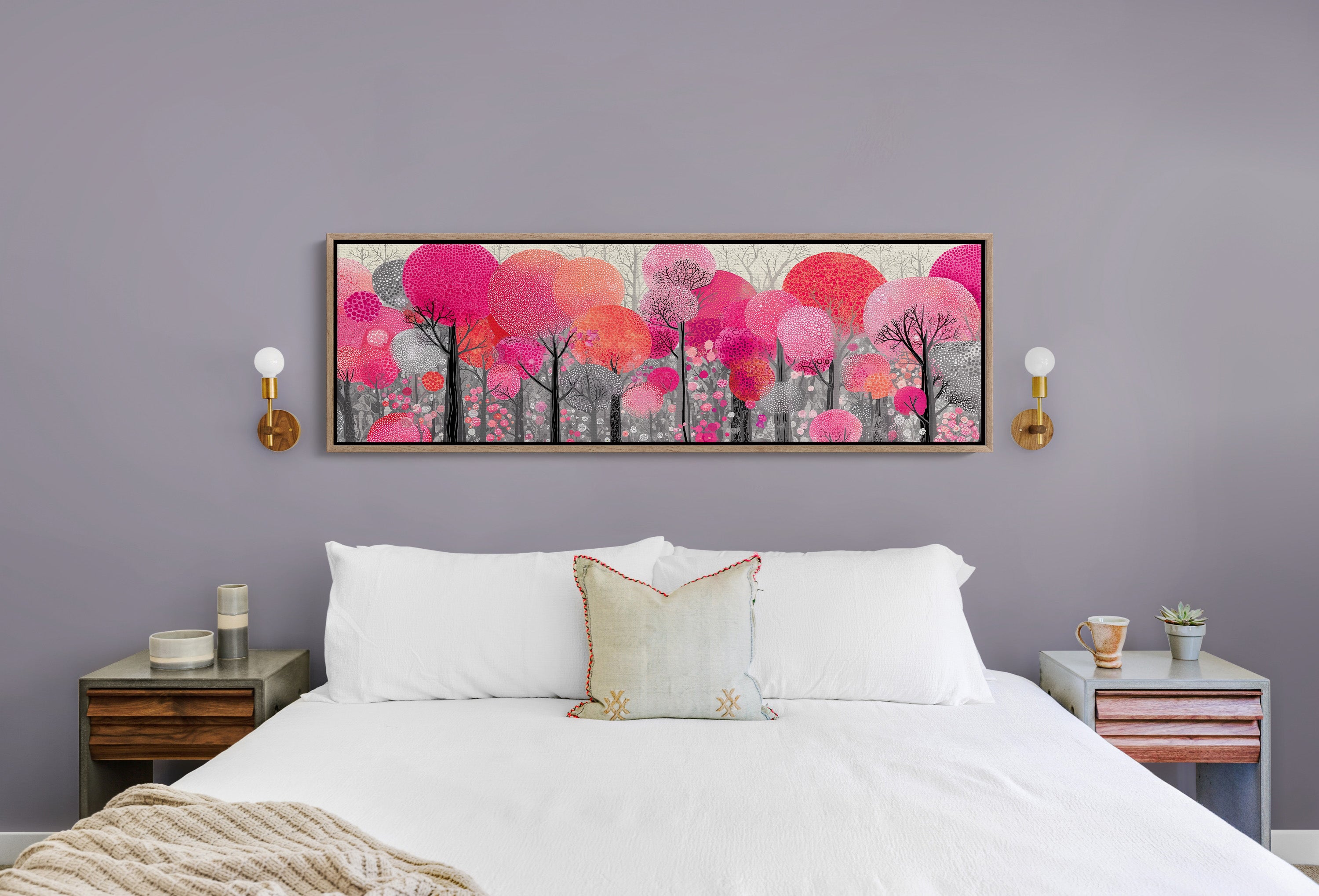 Blossoms in a Crimson Forest