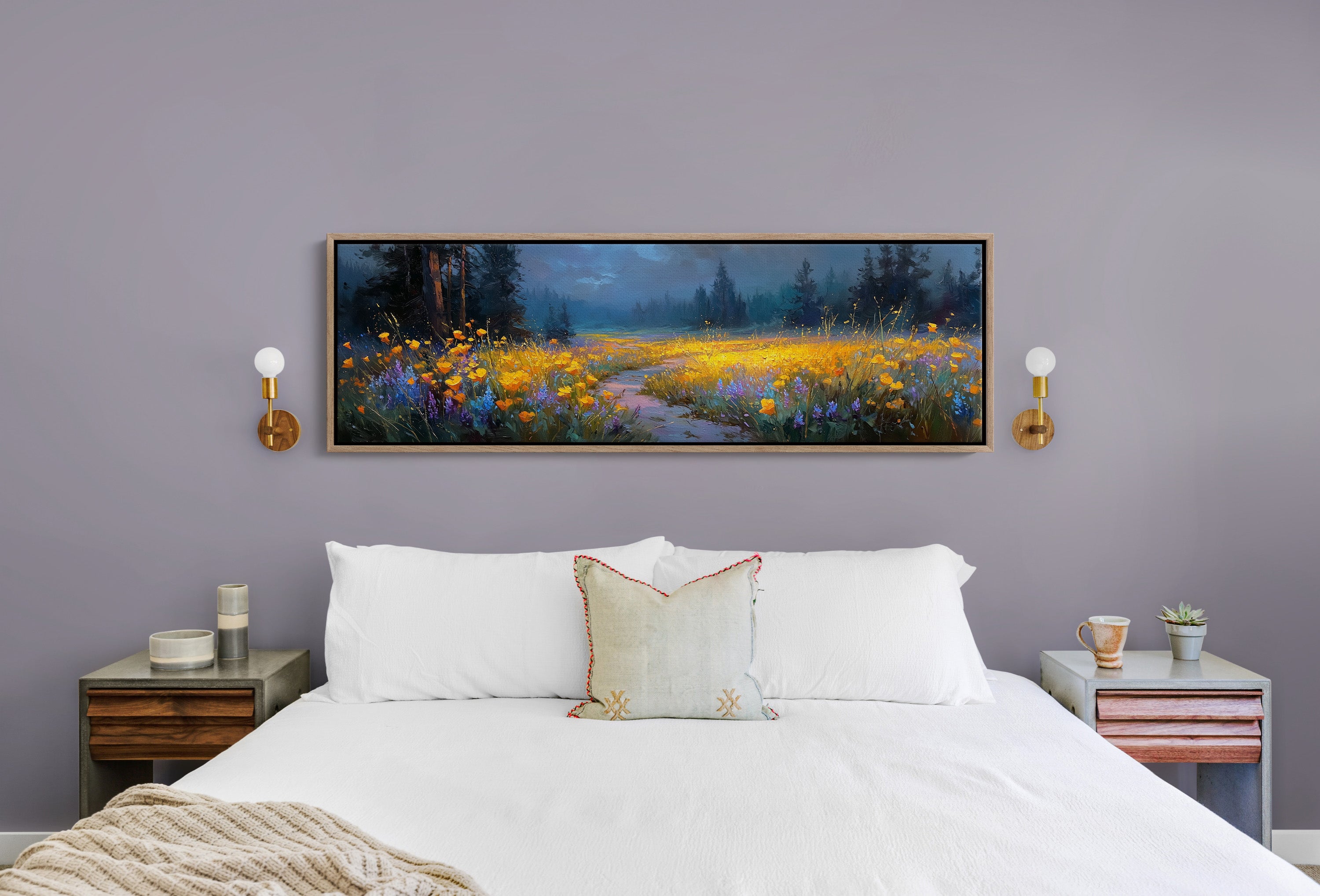 Wildflowers in the Stormlit Meadow