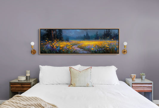 Wildflowers in the Stormlit Meadow