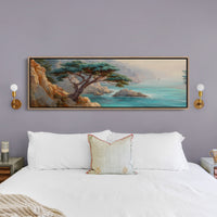 Windswept Tree Above Turquoise Shores