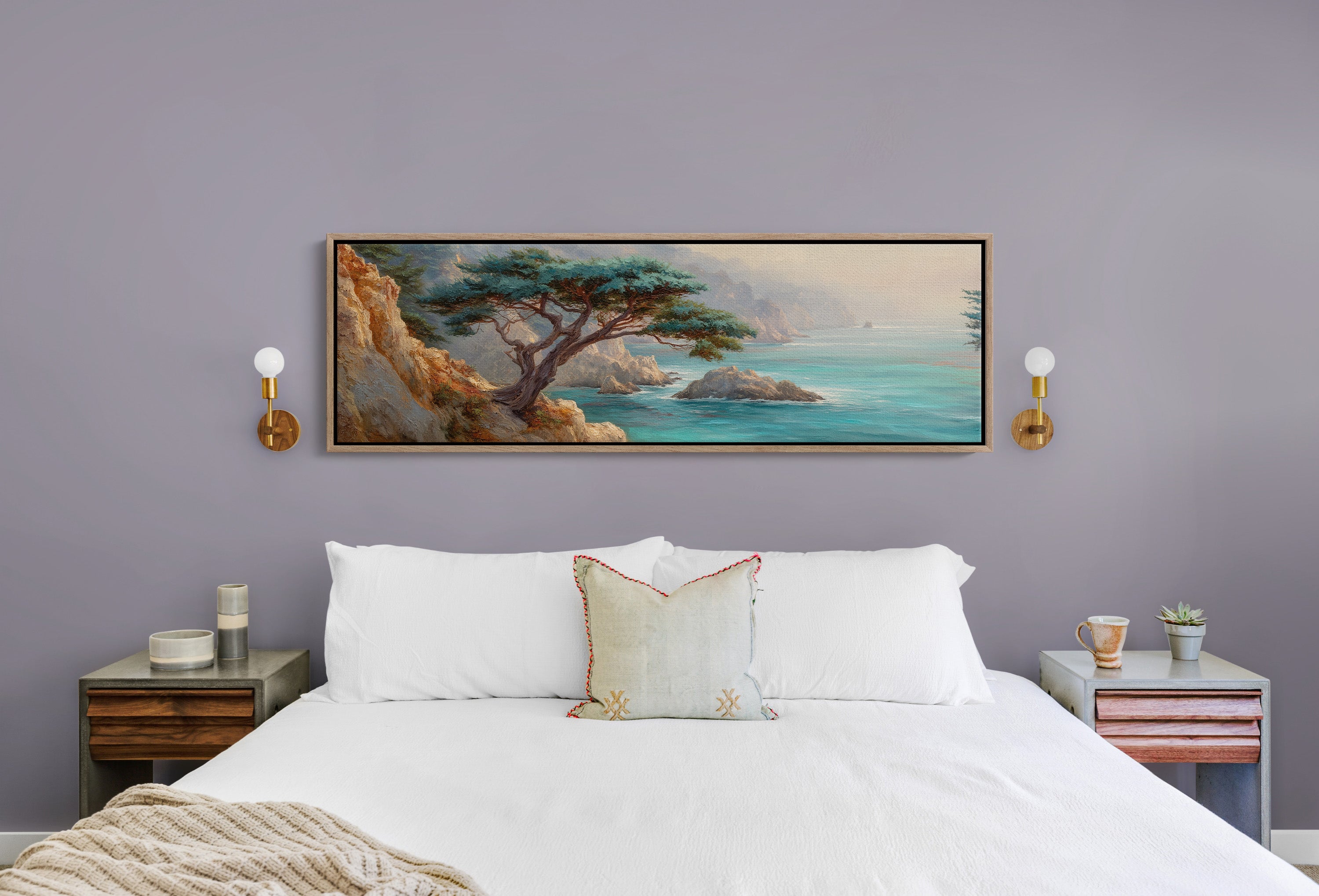 Windswept Tree Above Turquoise Shores
