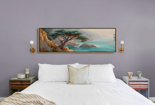 Windswept Tree Above Turquoise Shores