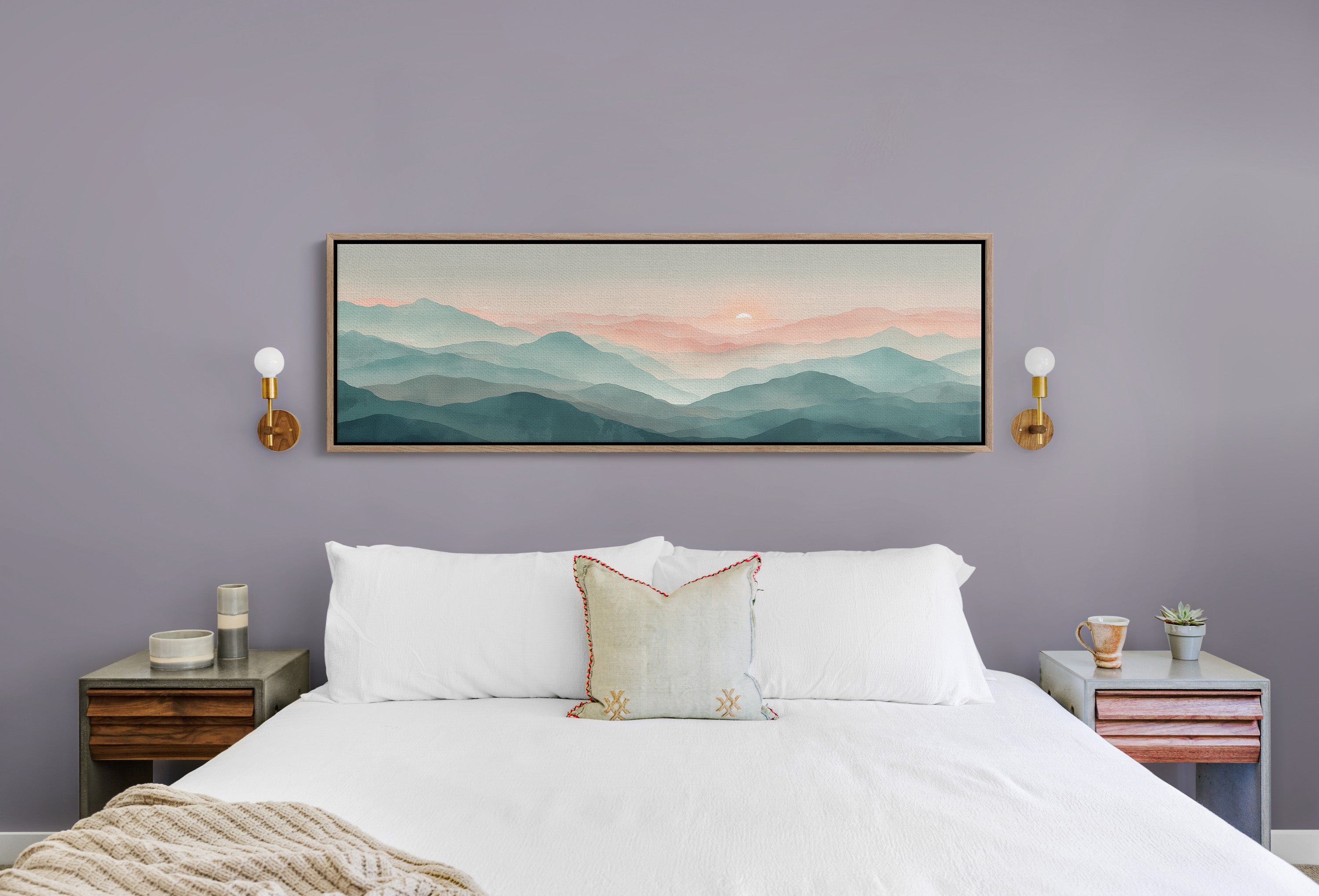 Pastel Ridges Beneath a Rising Sun