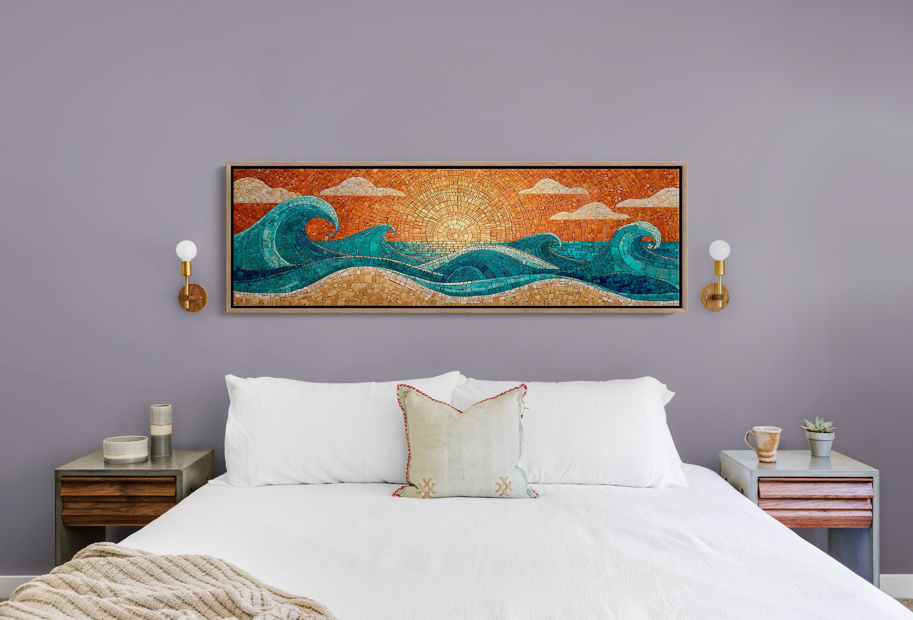 Sunrise Waves in Mosaic Light