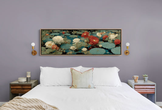 Lotus Garden in Deep Blue Waters