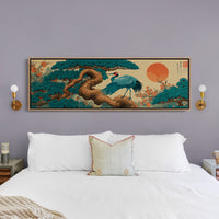 Cranes Beneath the Red Sun
