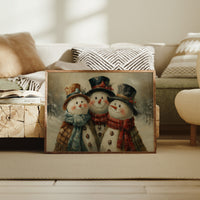 Three Smiles in Falling Snow