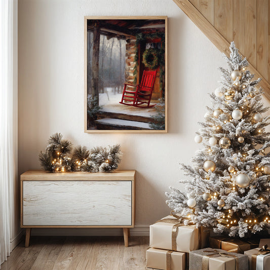 Red Rocker in Winter Quiet