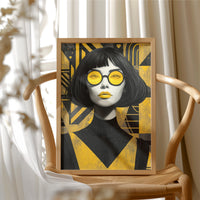 Golden Gaze in Midnight Lines