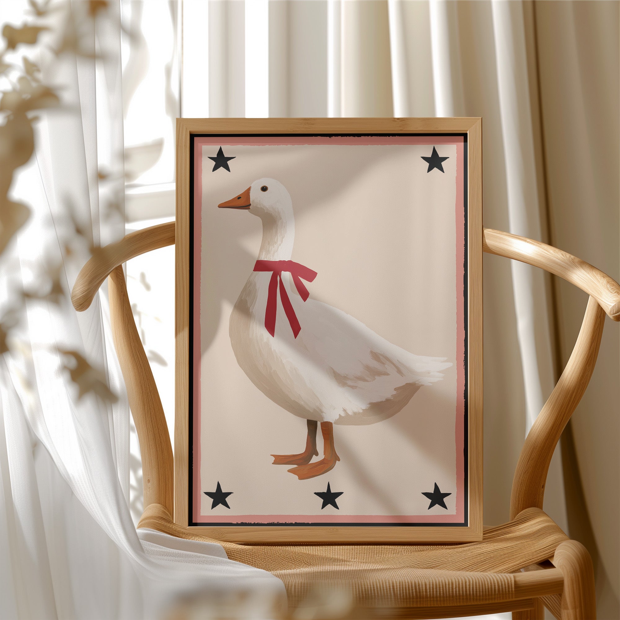 The Goose With A Red Ribbon
