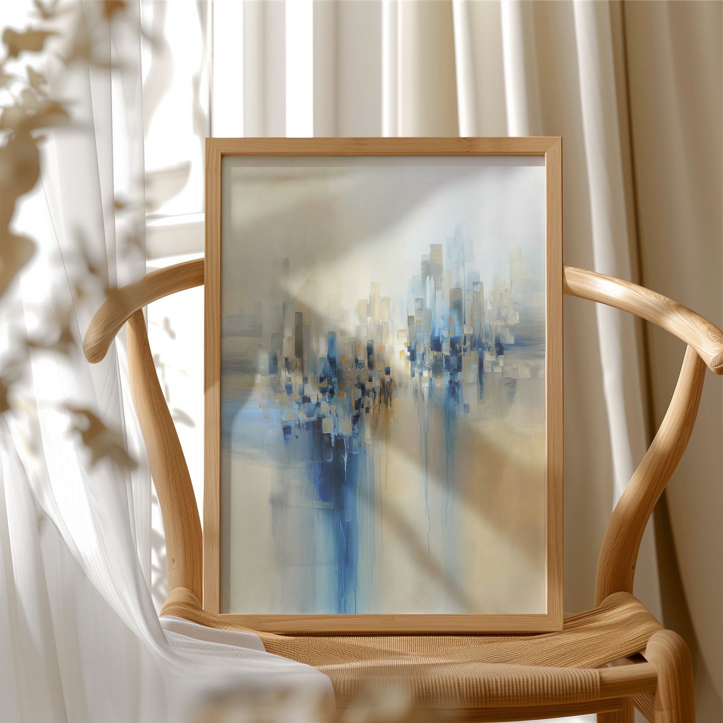 City Reflections In Blue Light
