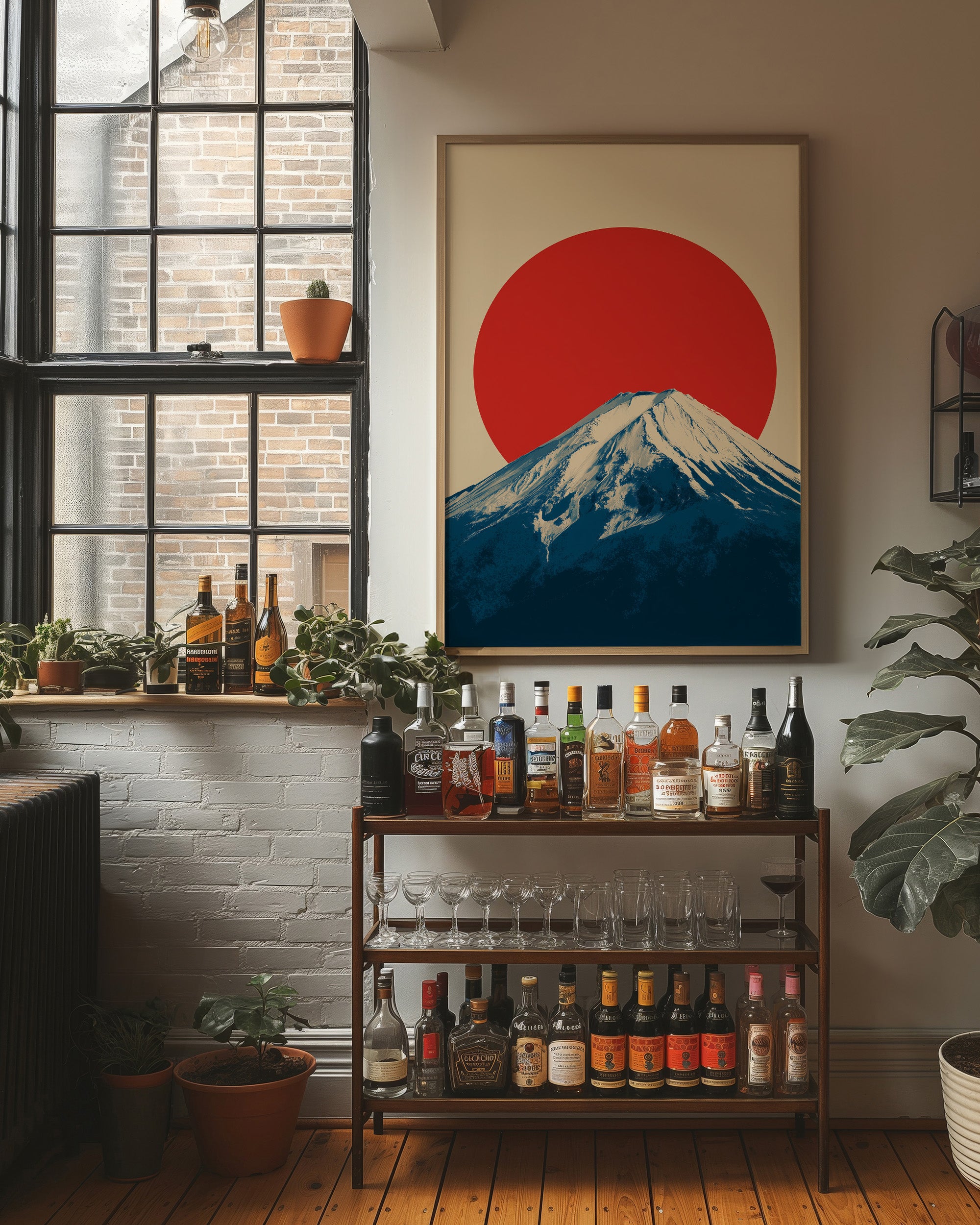 Crimson Sun Over Fuji