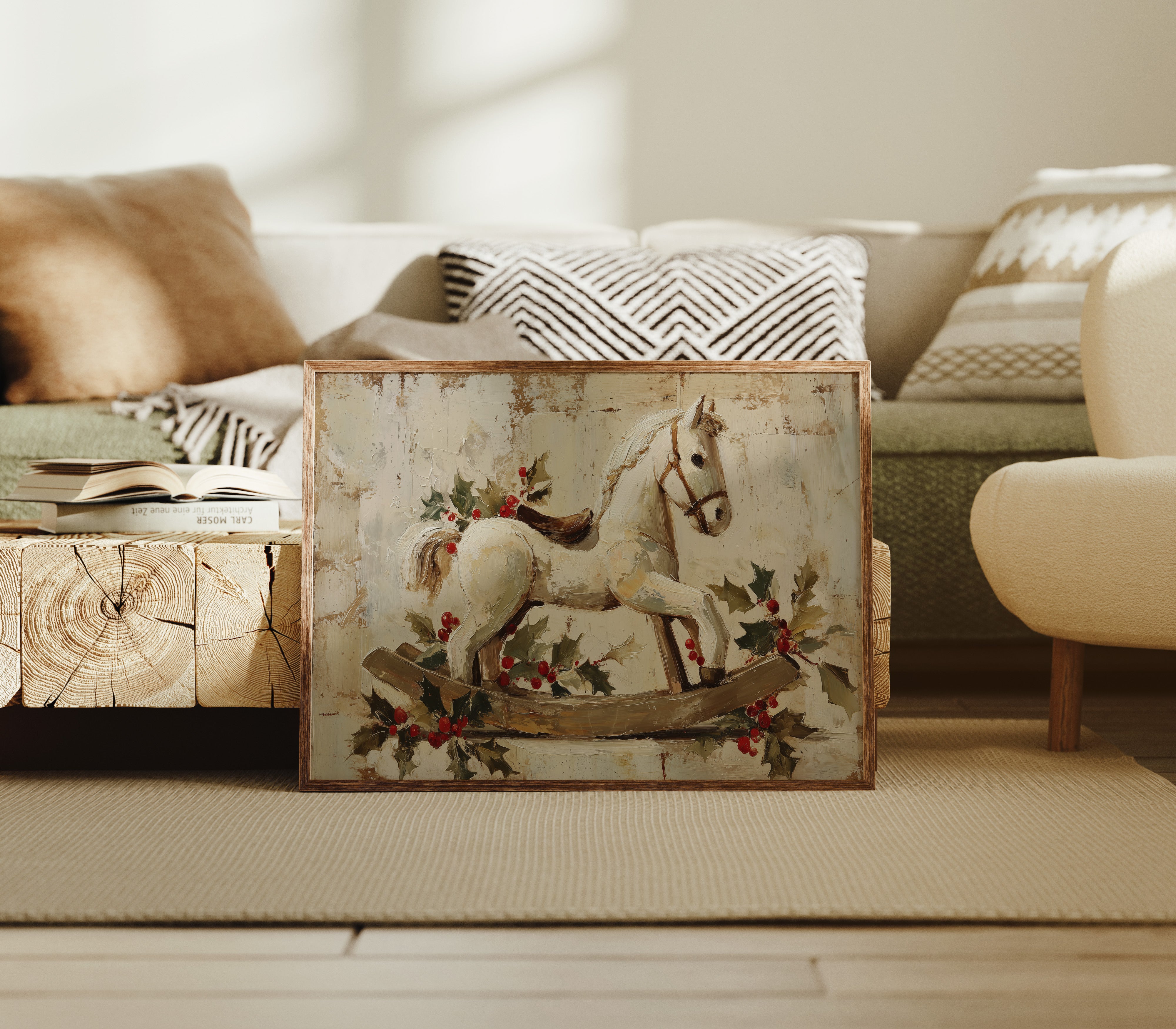 Rocking Horse in Winter Stillness