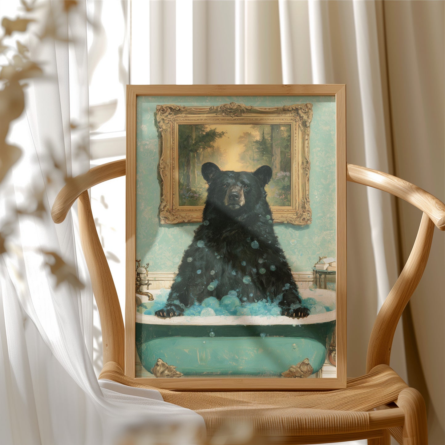 Bear In The Claw Foot Tub