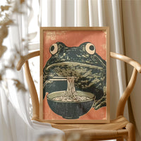 Frog Slurping A Big Bowl