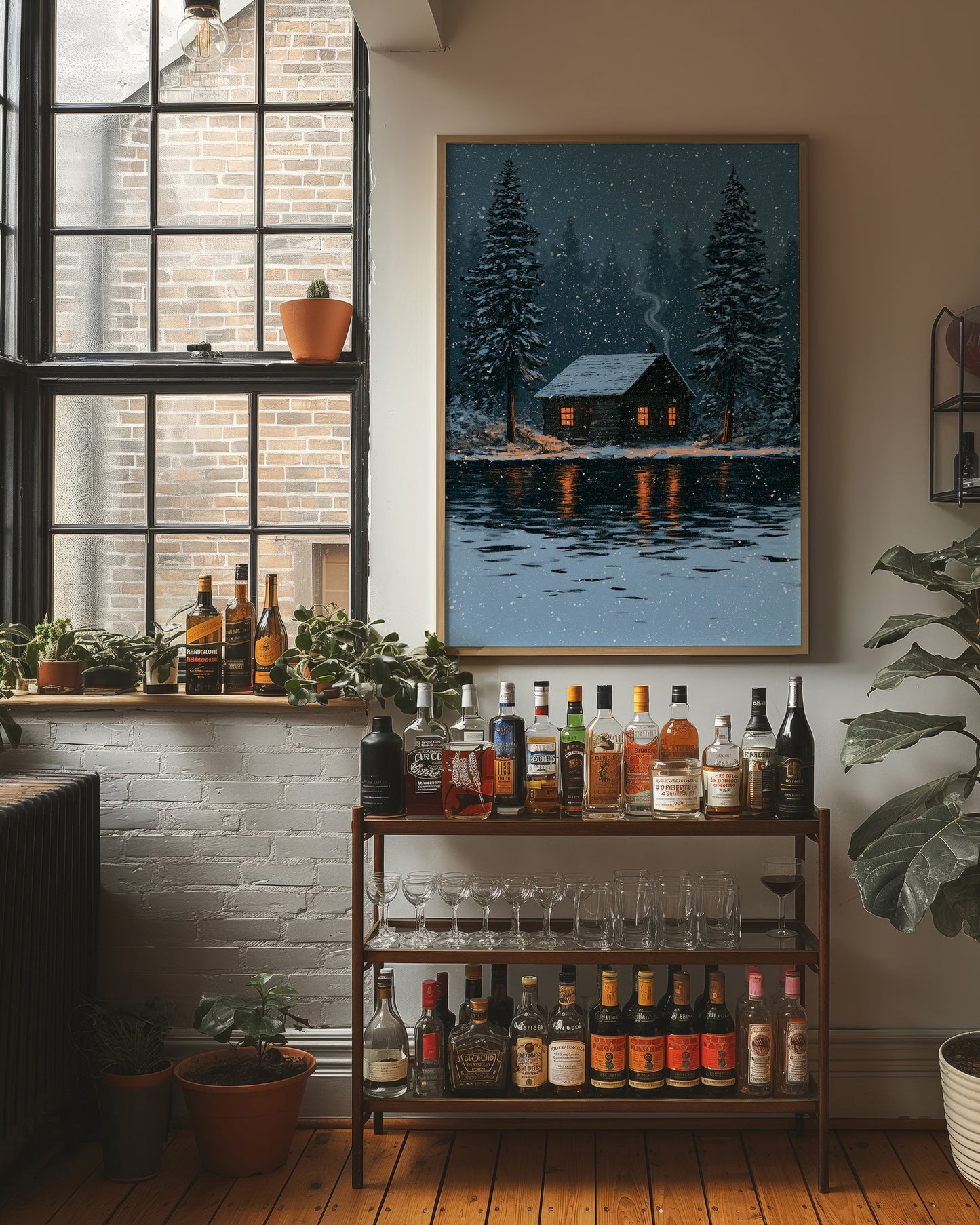 Snow Falling On The Cabin