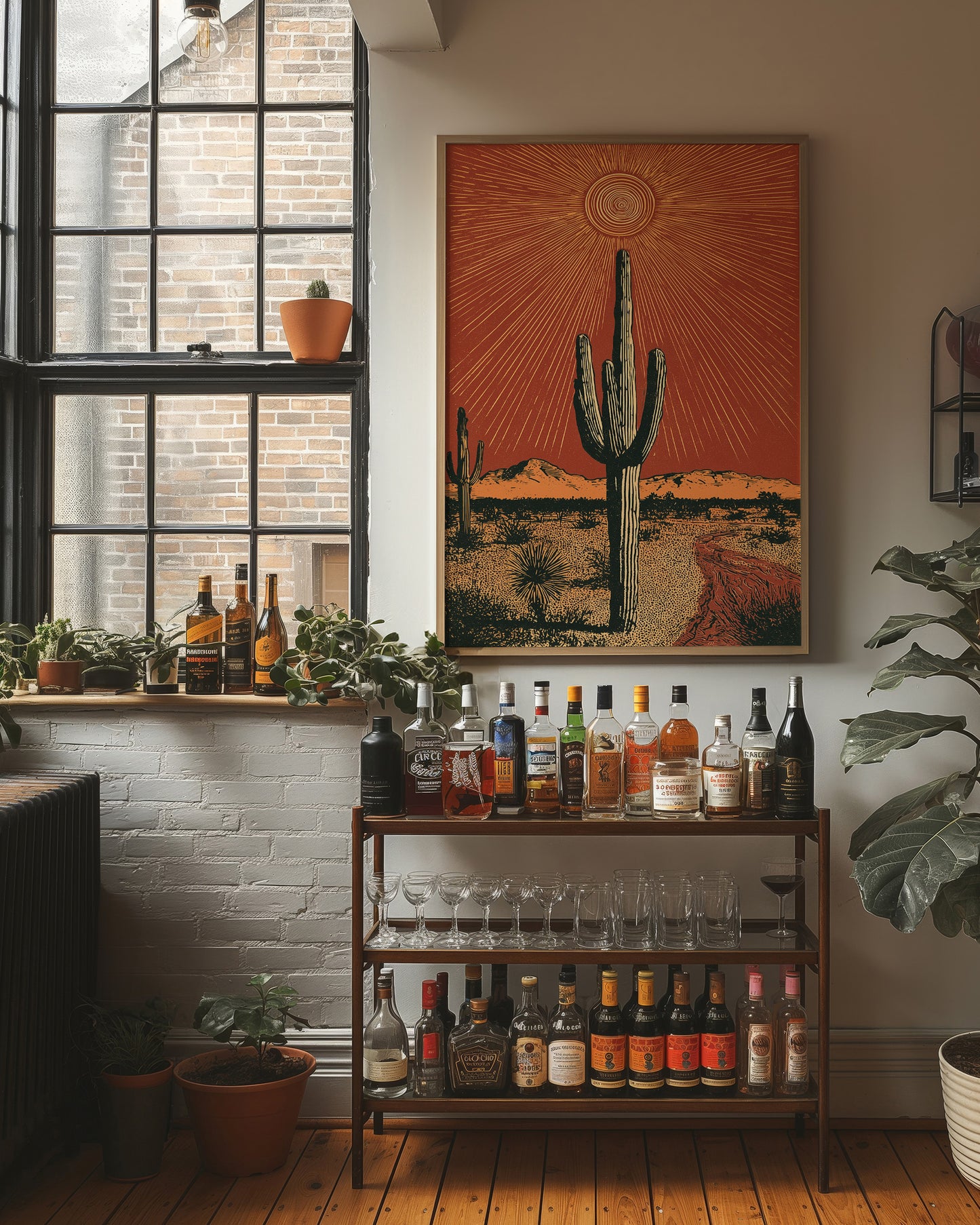 Saguaro Under Radiant Sun