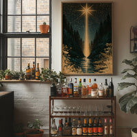 Guiding Star Over Forest Stream