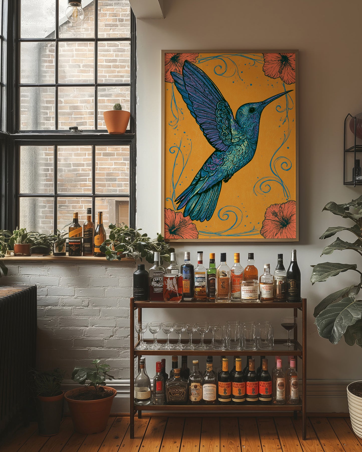 Hummingbird In Ornamental Bloom