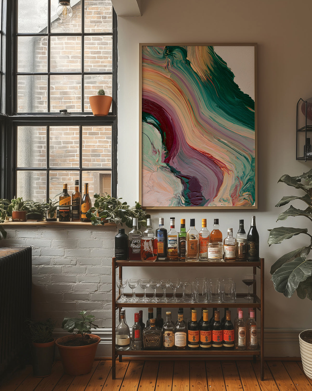 Emerald Wine Marbled Flow