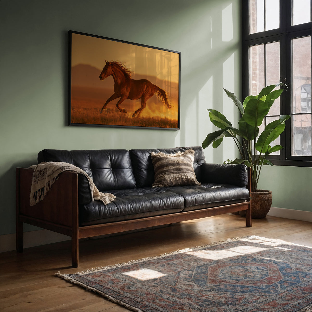 Chestnut Mustang at Golden Hour