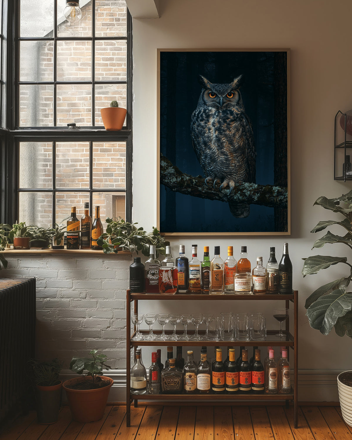 Great Horned Owl Night Portrait