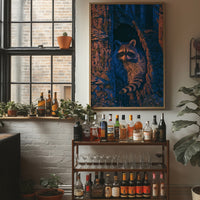 Twilight Raccoon Tree Hollow