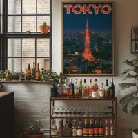 Tokyo Tower Twilight Skyline