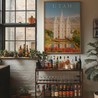 Salt Lake Temple Garden Reflection
