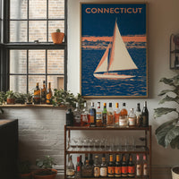 Coastal Sailboat Night Duotone