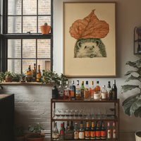 Hedgehog Autumn Leaf Umbrella