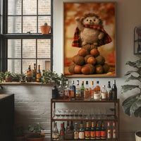 Felted Hedgehog Acorn Champion