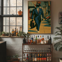 Noir Detective Cat Street Scene