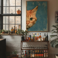 Ginger Cat Half Face Study
