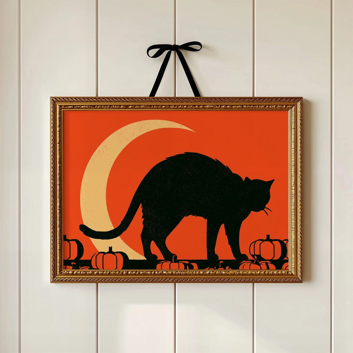 Arched Cat Crescent Moon Prowl