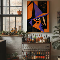 Cubist Witch Face Halloween