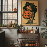 Vintage Halloween Child Pumpkin