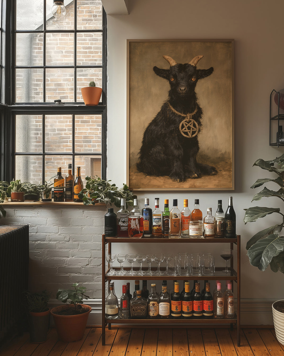 Occult Black Goat Portrait