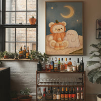 Cozy Bear Ghost Plushie Duo