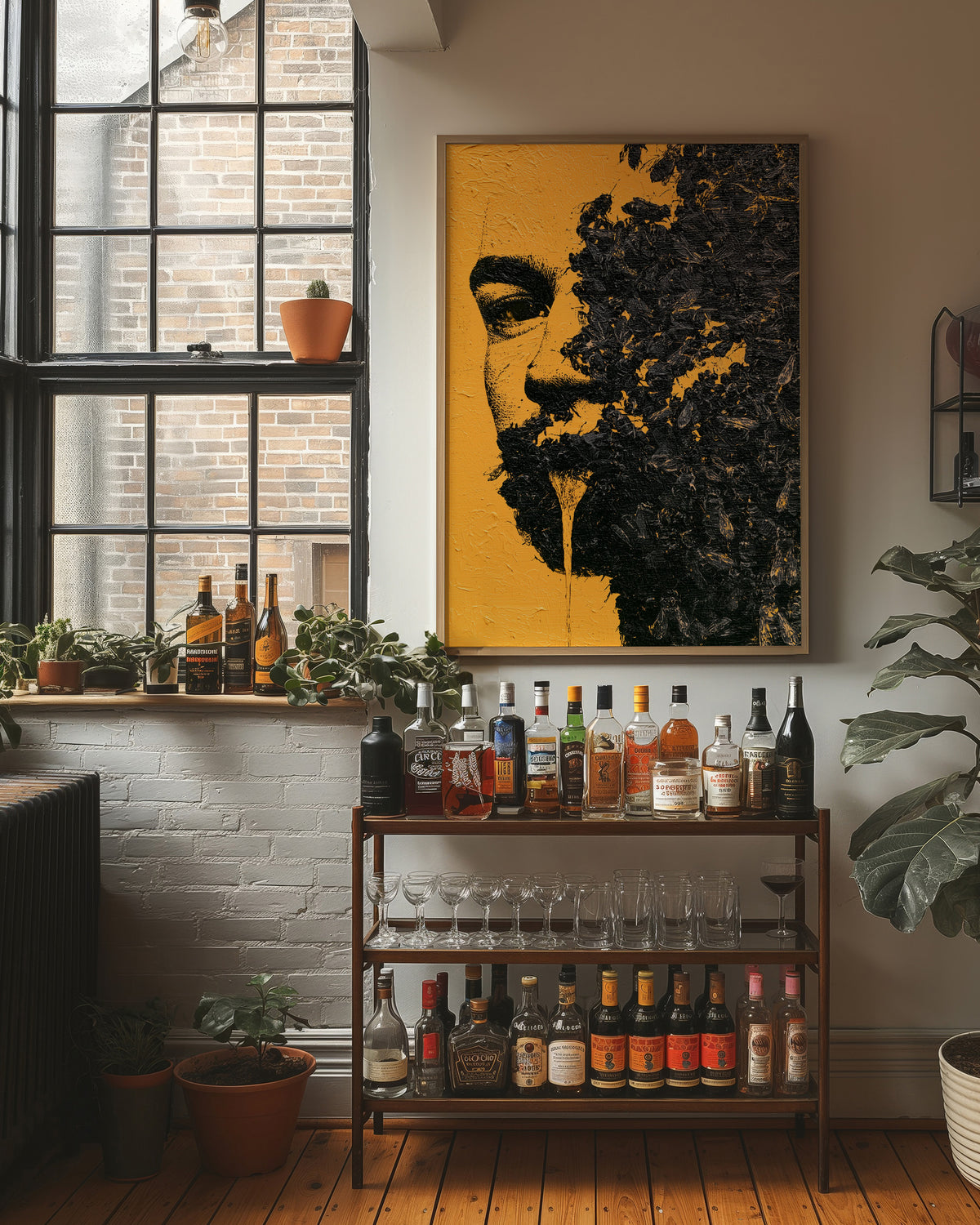 Amber Half Face Decay Art