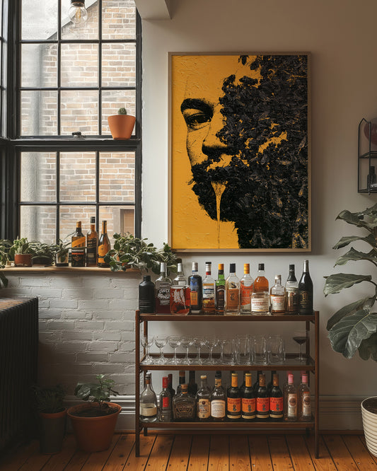 Amber Half Face Decay Art
