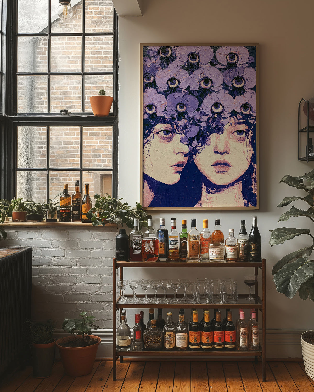 Twin Faces Violet Eye Crown