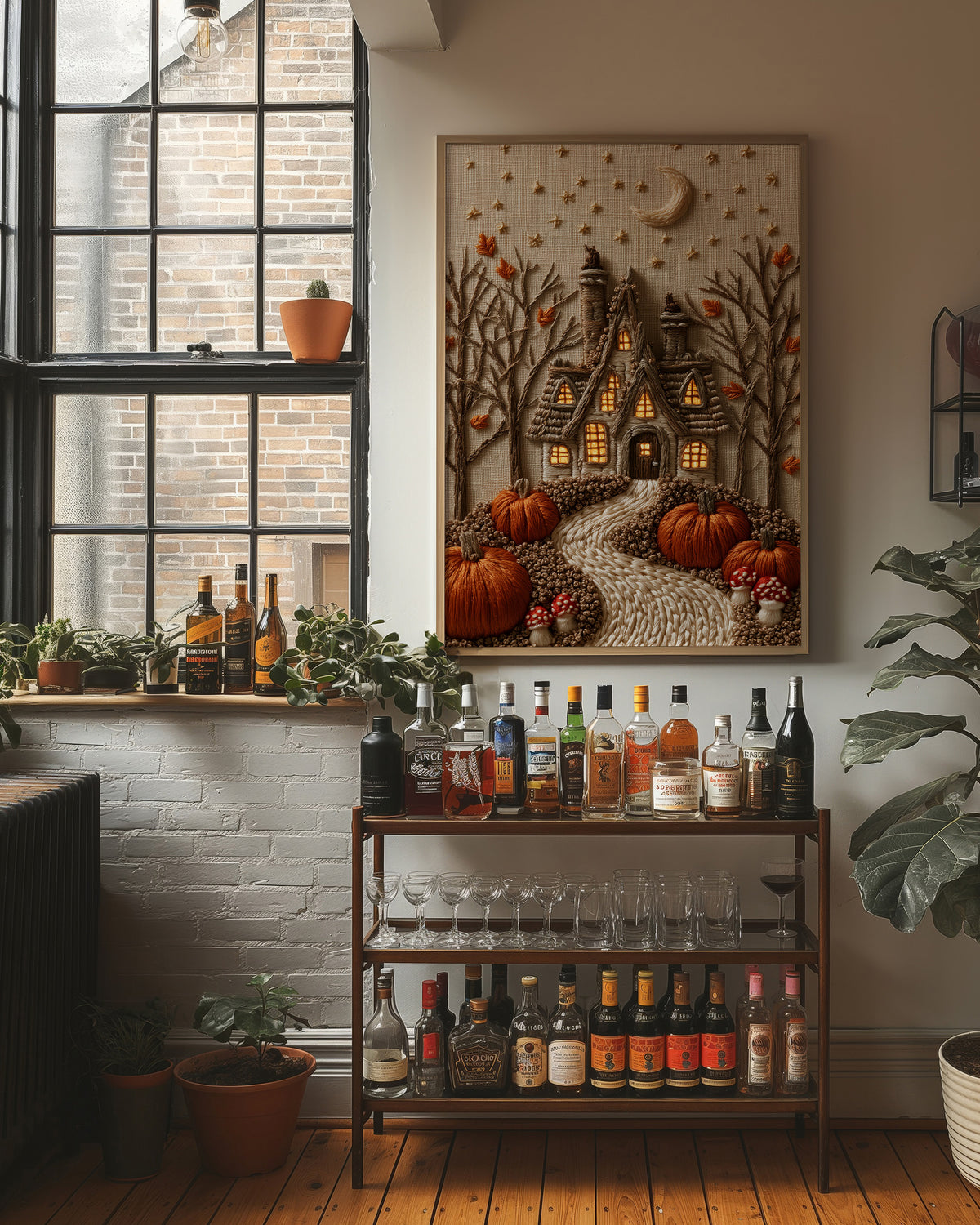 Stitched Cottage, Pumpkin Harvest