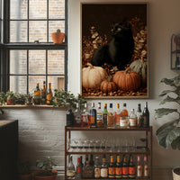 Black Cat and the Heirloom Pumpkins