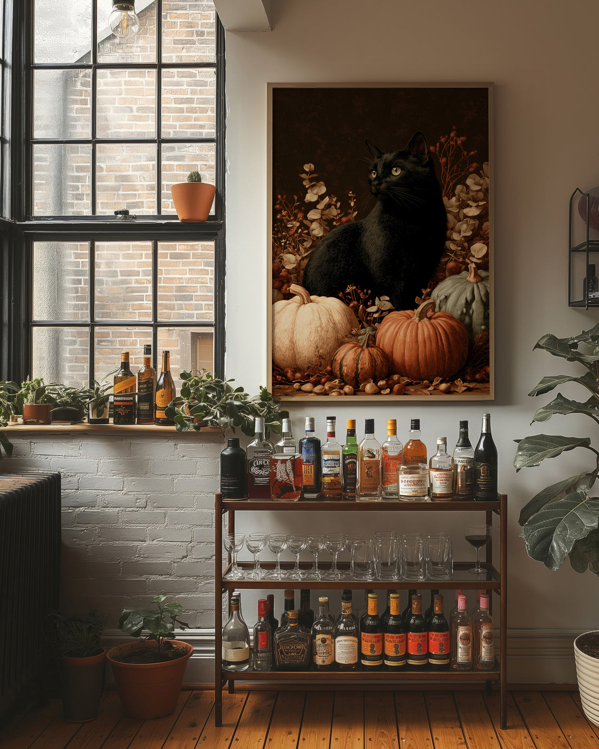 Black Cat and the Heirloom Pumpkins